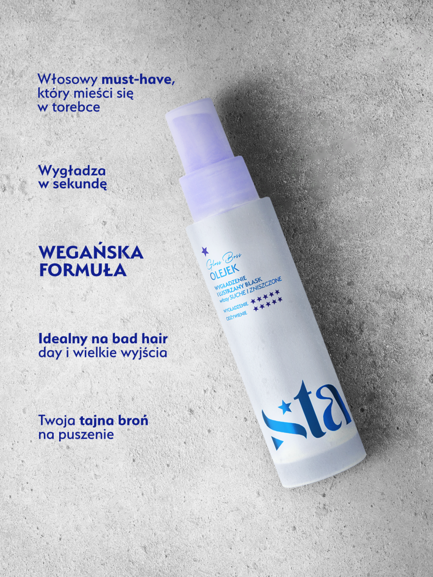Stars Olejek wygładzający do włosów bardzo zniszczonych  GLOSS BOSS 50 ML  SZKŁO