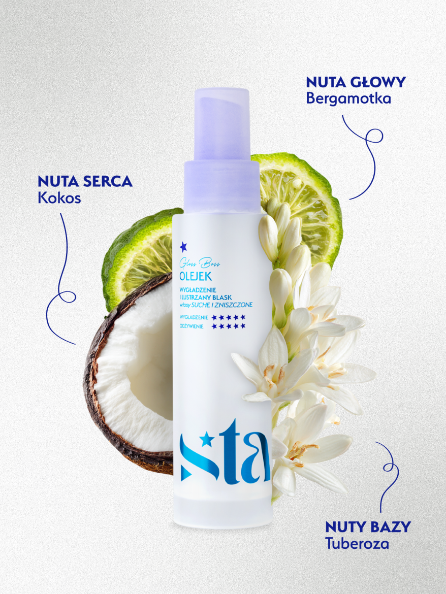 Stars Olejek wygładzający do włosów bardzo zniszczonych  GLOSS BOSS 50 ML  SZKŁO