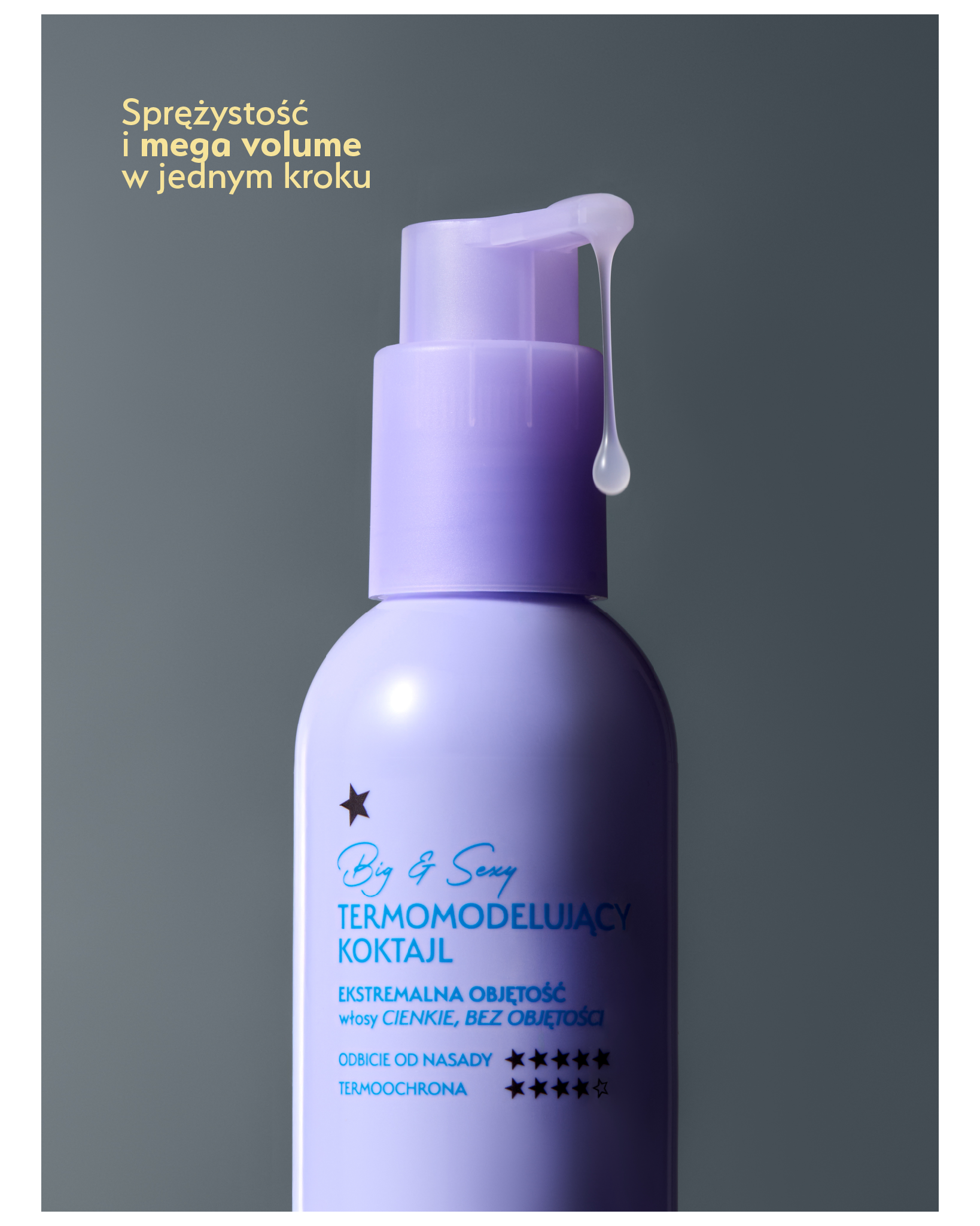 Stars termomodelujący koktajl unoszący włosy od nasady BIG&SEXY, 200ml