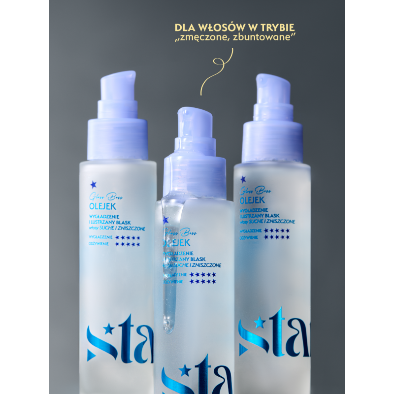 Stars Olejek wygładzający do włosów bardzo zniszczonych  GLOSS BOSS 50 ML  SZKŁO