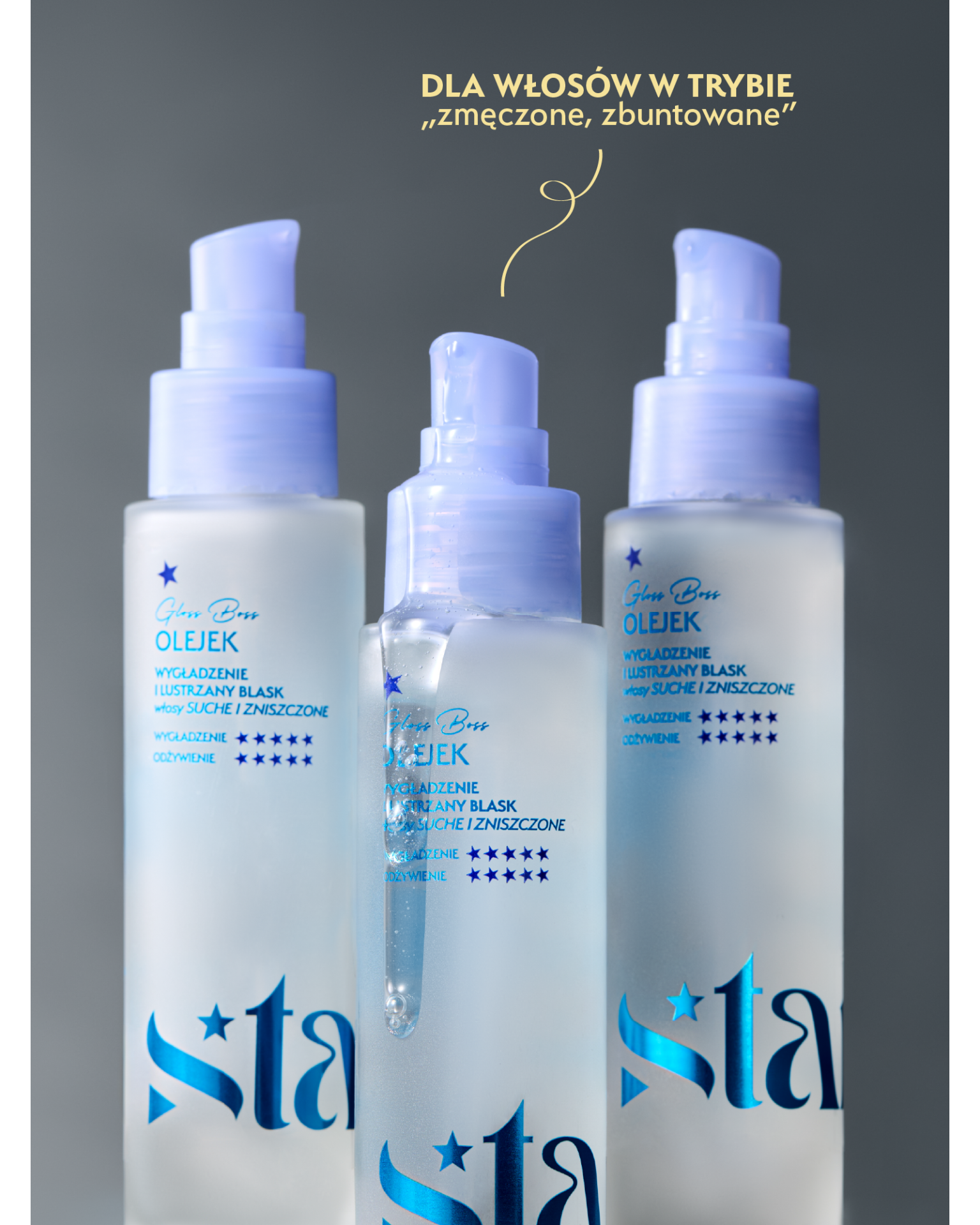 Stars Olejek wygładzający do włosów bardzo zniszczonych  GLOSS BOSS 50 ML  SZKŁO