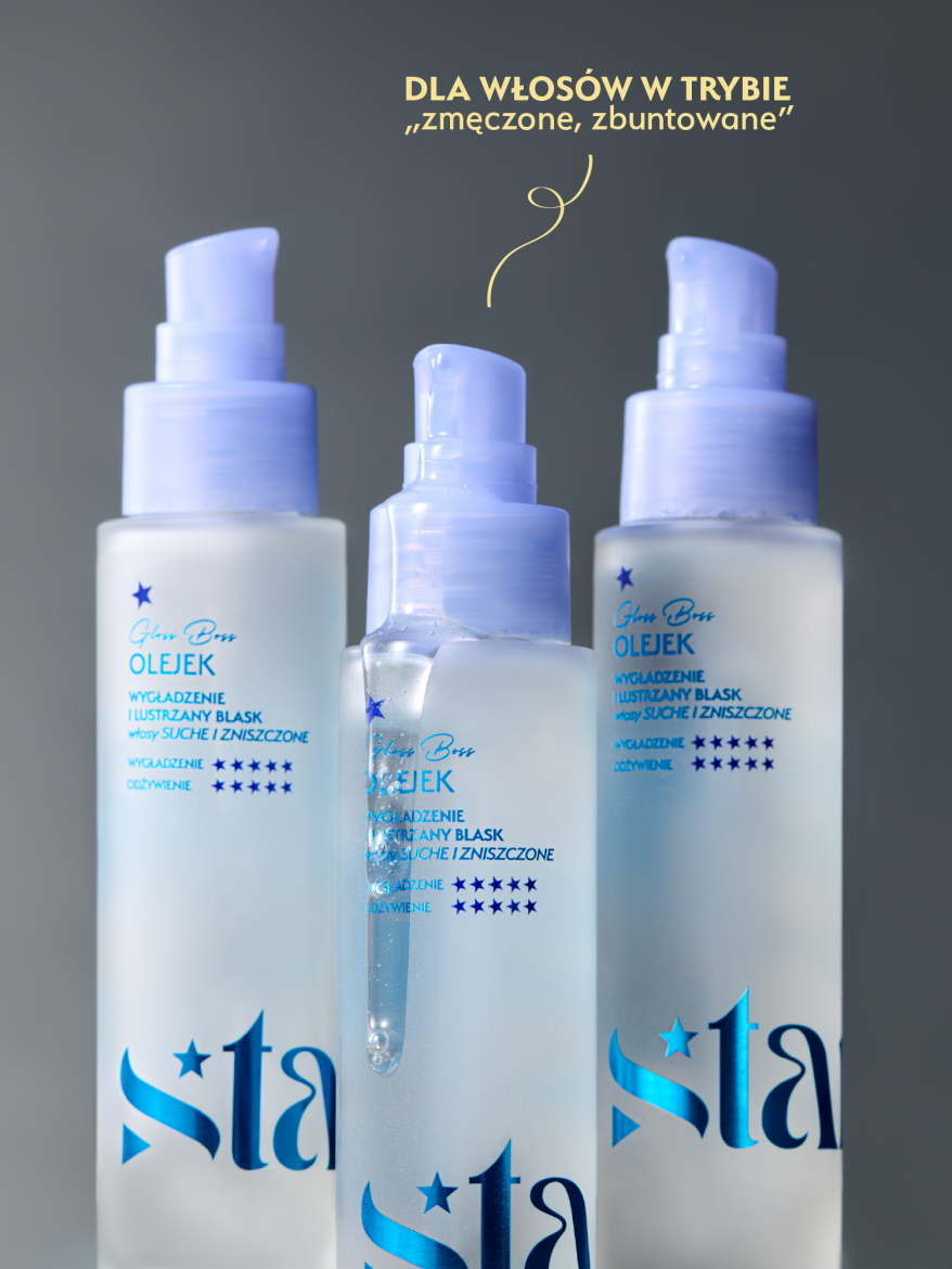 Stars Olejek wygładzający do włosów bardzo zniszczonych  GLOSS BOSS 50 ML  SZKŁO