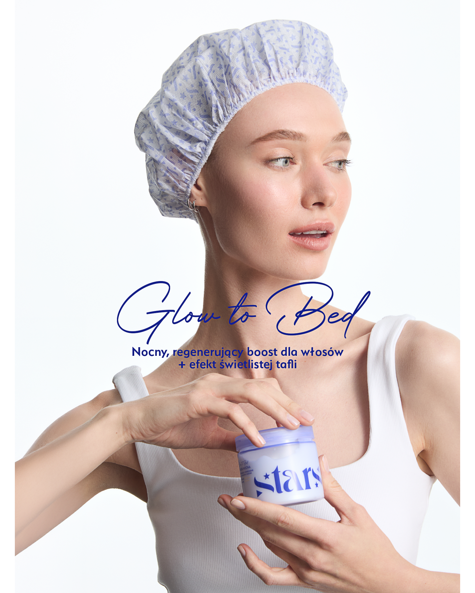 Stars Maska nocna z czepkiem GLOW TO BED 200 ml