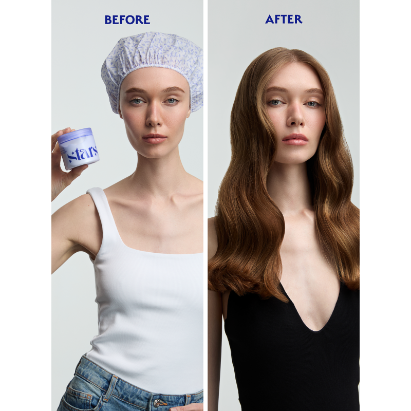 Stars Maska nocna z czepkiem GLOW TO BED 200 ml