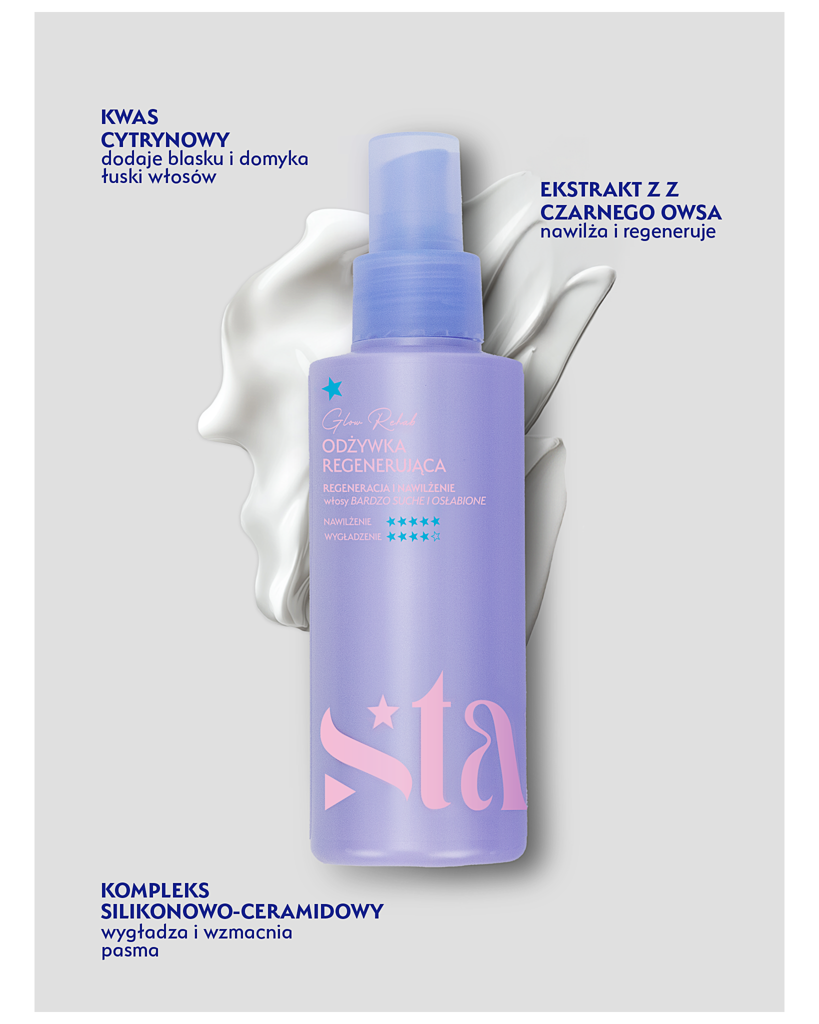 Stars Odżywka regenerująca bez spłukiwania GLOW REHAB 150ml
