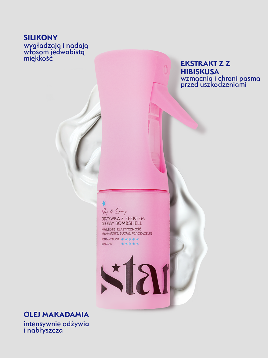 Stars Odżywka w sprayu z efektem glossy bombshell SLAY&SPRAY 150 ml