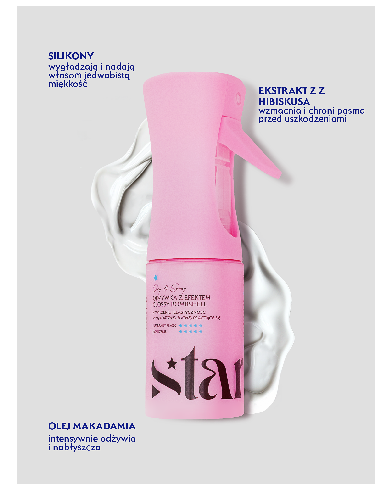 Stars Odżywka w sprayu z efektem glossy bombshell SLAY&SPRAY 150 ml