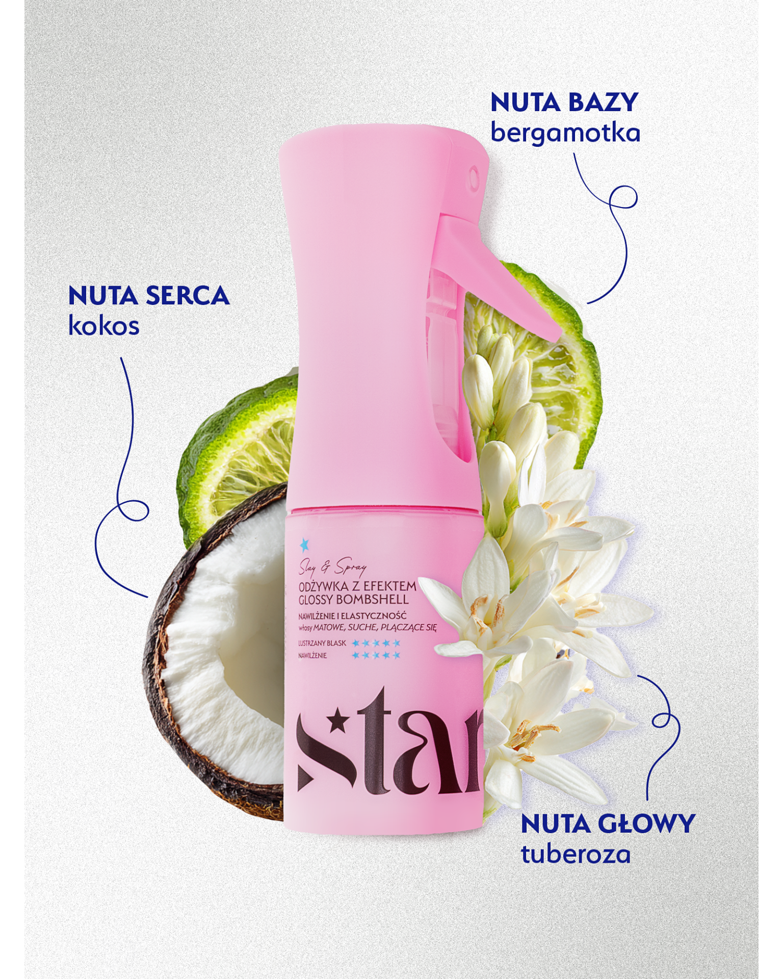 Stars Odżywka w sprayu z efektem glossy bombshell SLAY&SPRAY 150 ml
