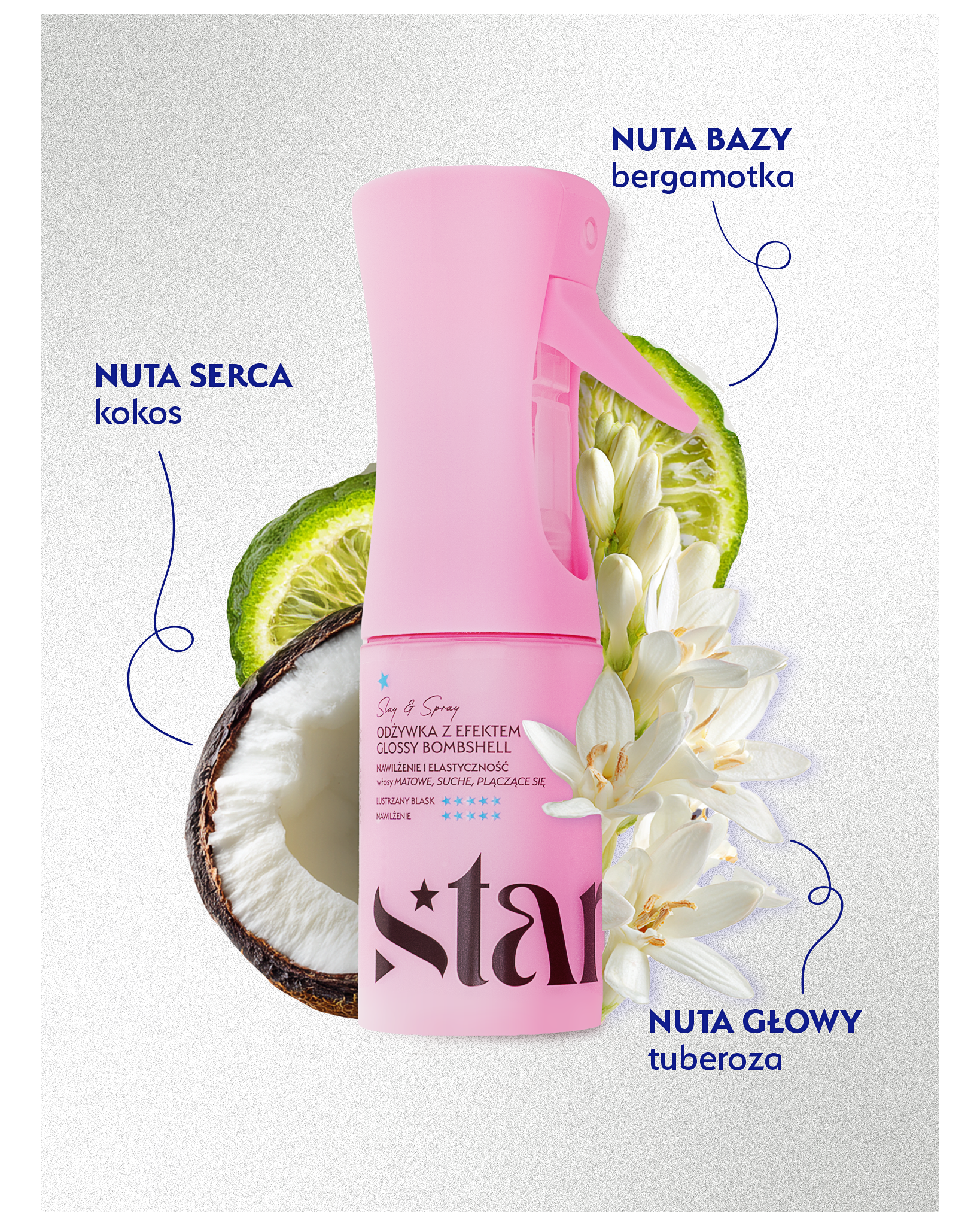 Stars Odżywka w sprayu z efektem glossy bombshell SLAY&SPRAY 150 ml