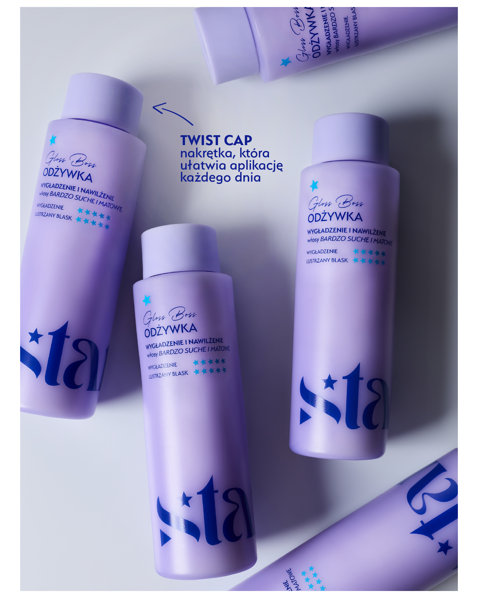 Stars  Odżywka nawilżająco-wygładzająca GLOSS BOSS 300 ml