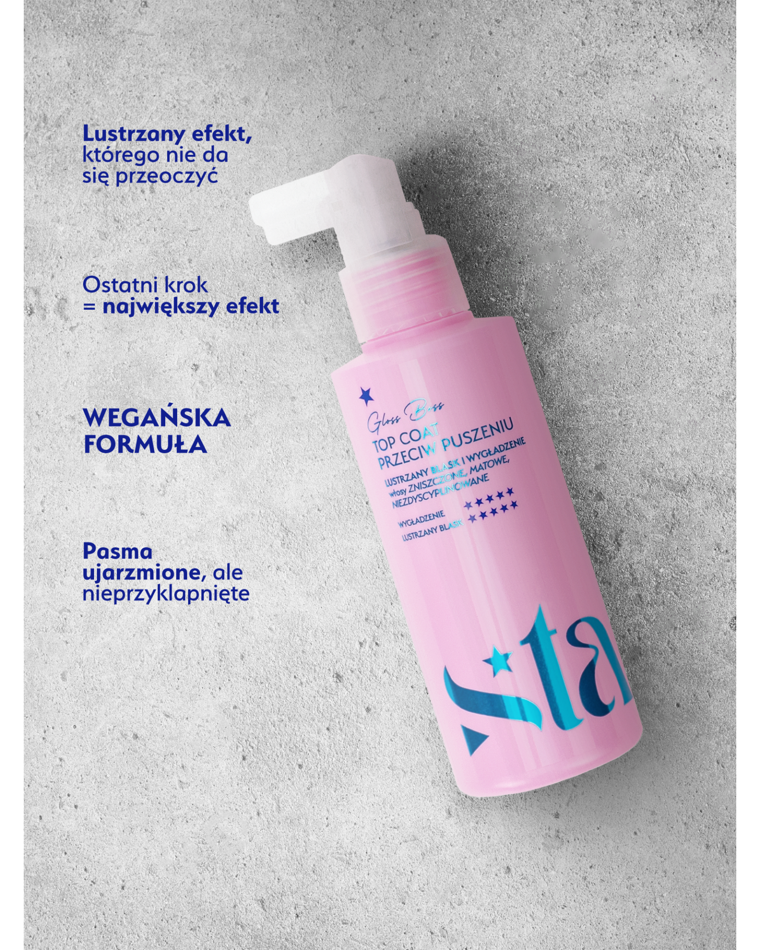 Stars Top coat przeciw puszeniu, nadający olśniewający blask GLOSS BOSS 150 ml