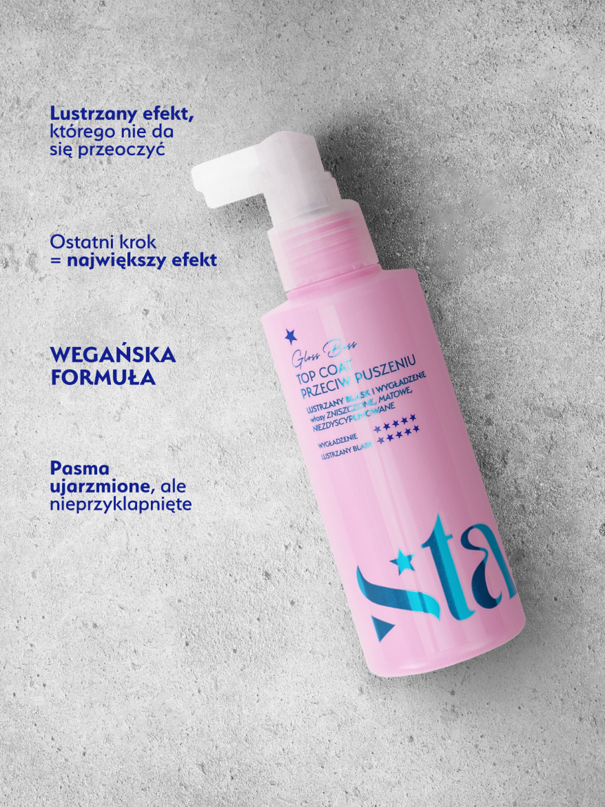 Stars Top coat przeciw puszeniu, nadający olśniewający blask GLOSS BOSS 150 ml