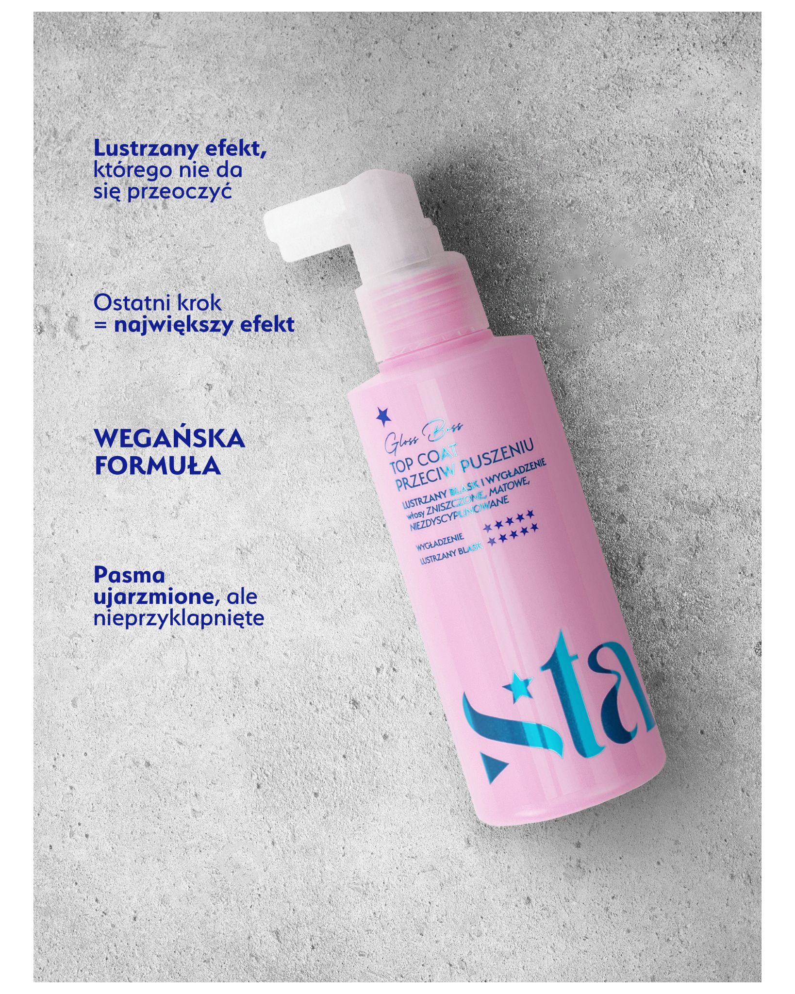 Stars Top coat przeciw puszeniu, nadający olśniewający blask GLOSS BOSS 150 ml