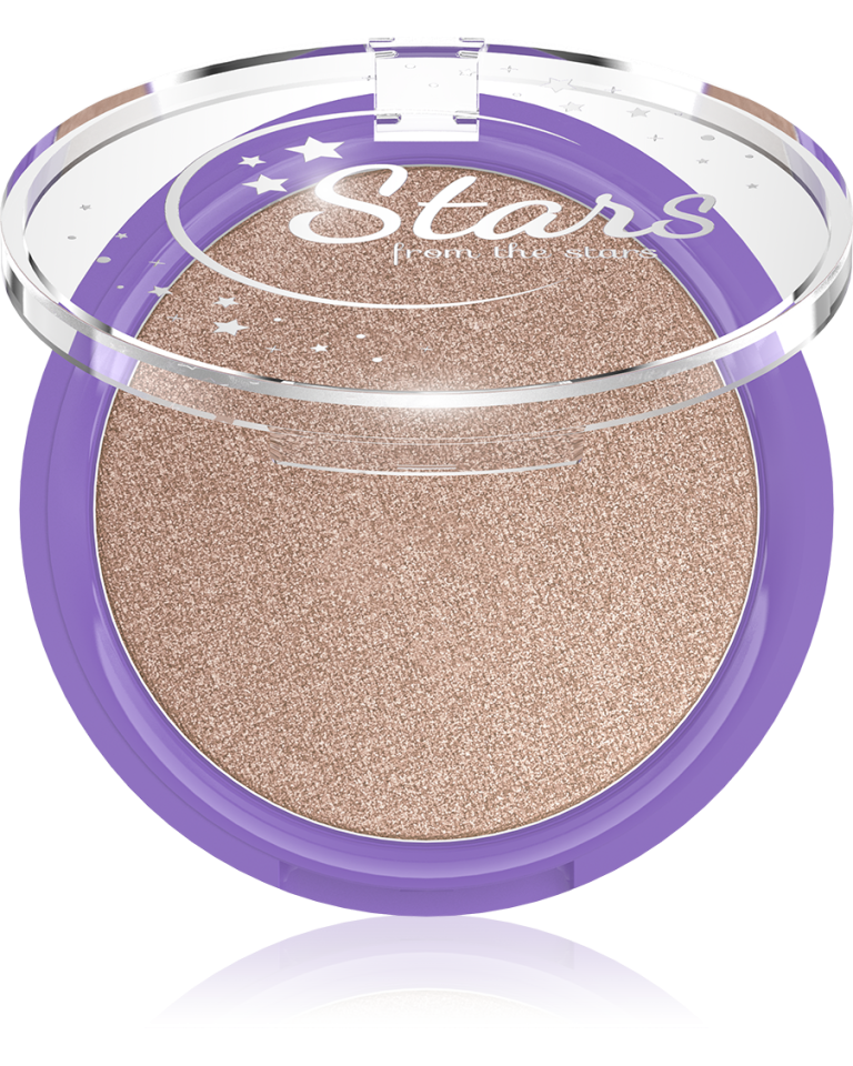 Stars from the Stars Rozświetlacz do twarzy prasowany Space Face Bouncy Gold 01, 8 g