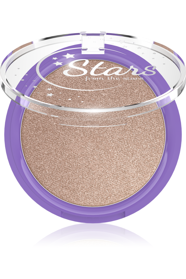 Stars from the Stars Rozświetlacz do twarzy prasowany Space Face Bouncy Gold 01, 8 g