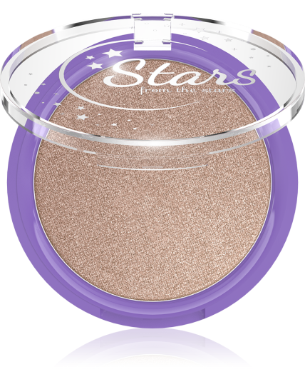 Stars from the Stars Rozświetlacz do twarzy prasowany Space Face Bouncy Gold 01, 8 g