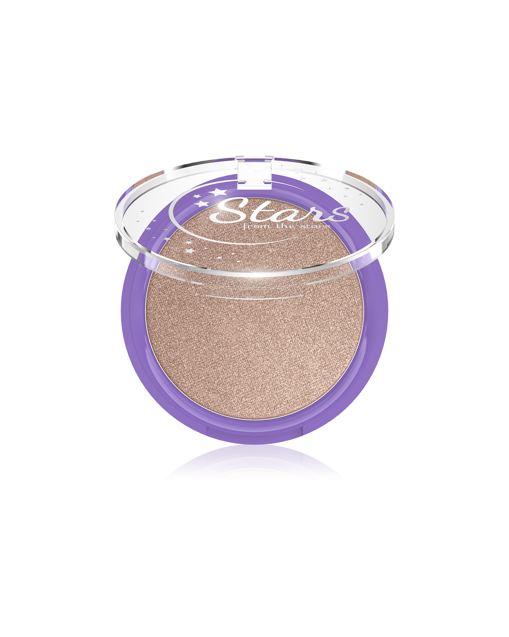 Stars from the Stars Rozświetlacz do twarzy prasowany Space Face Bouncy Gold 01, 8 g