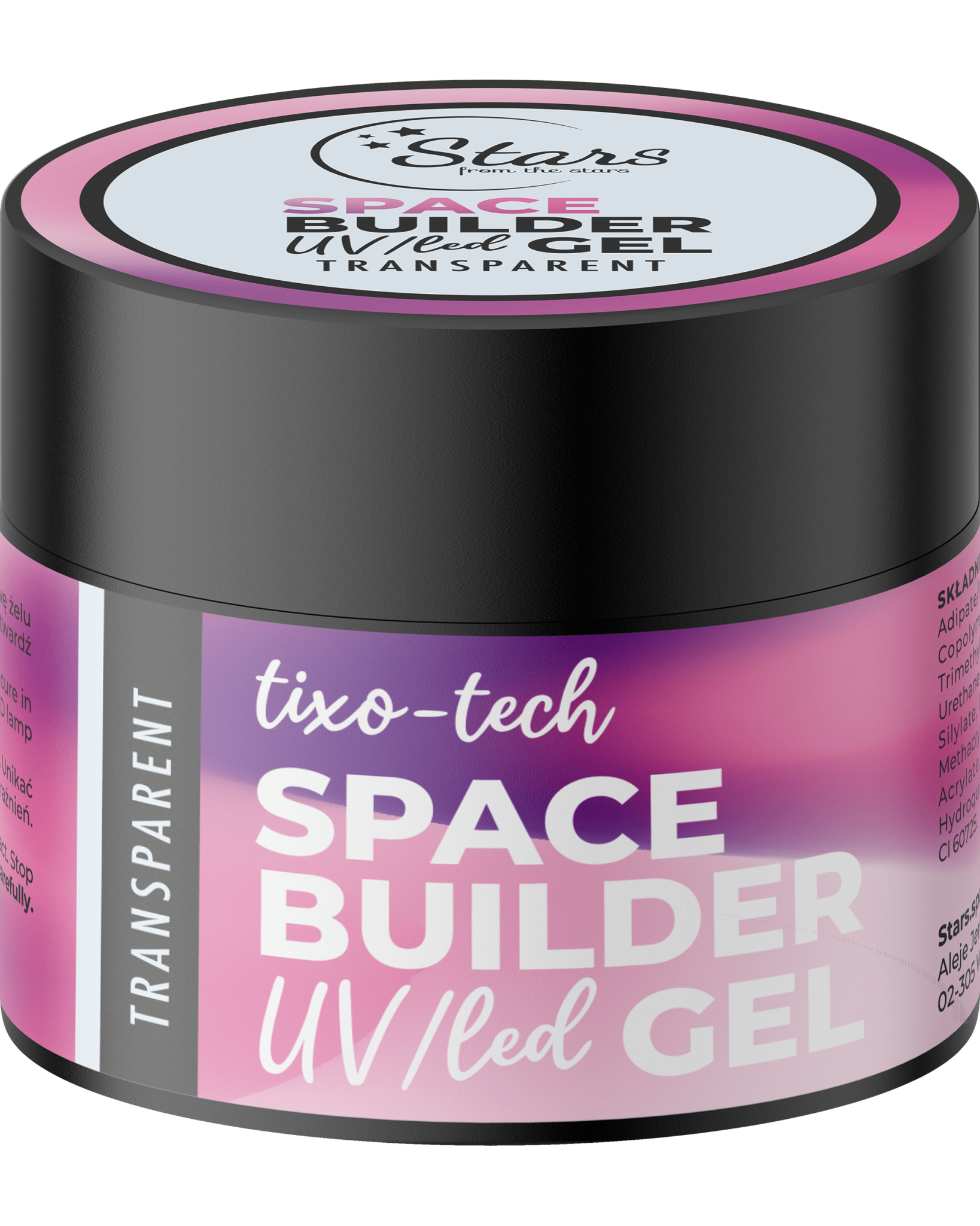 Stars from the Stars Żel budujący UV/LED do paznokci Space Builder Gel Transparent 45g