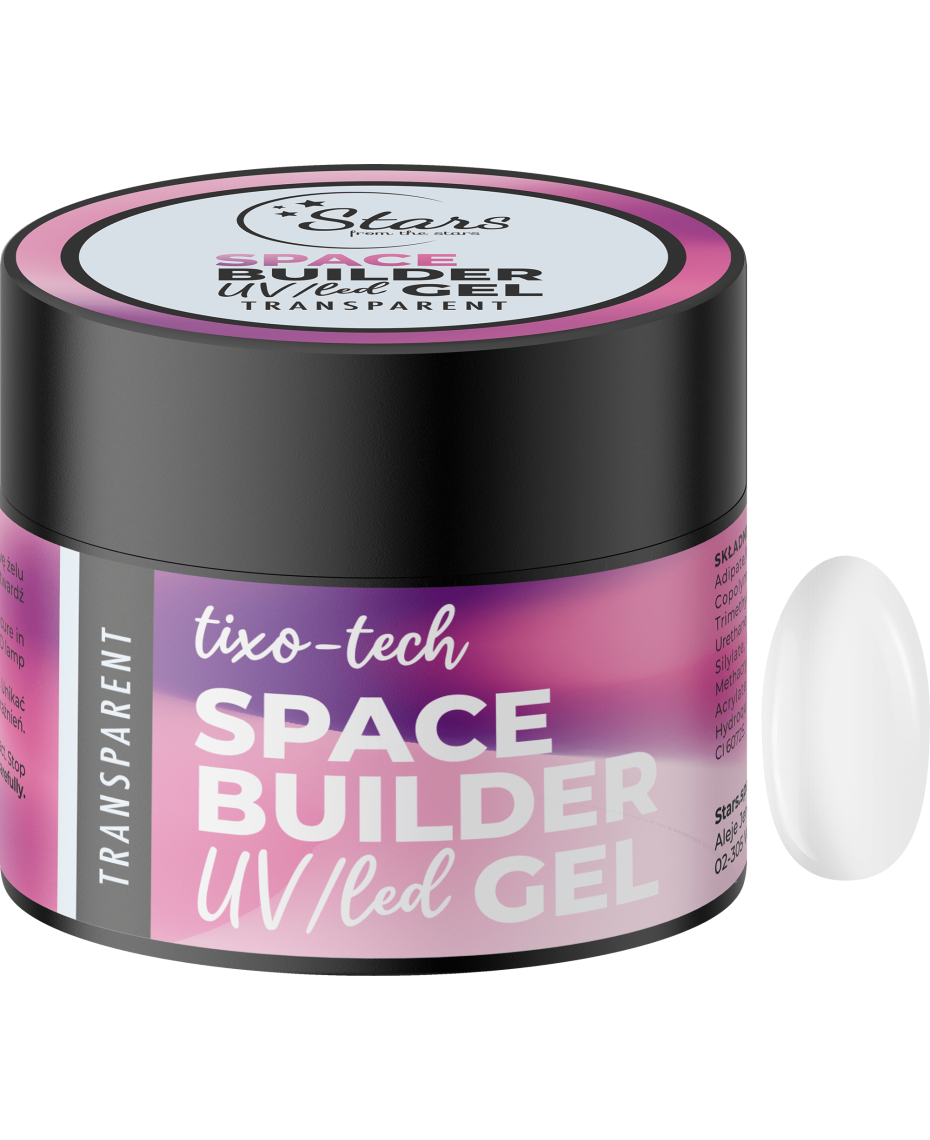 Stars from the Stars Żel budujący UV/LED do paznokci Space Builder Gel Transparent 45g