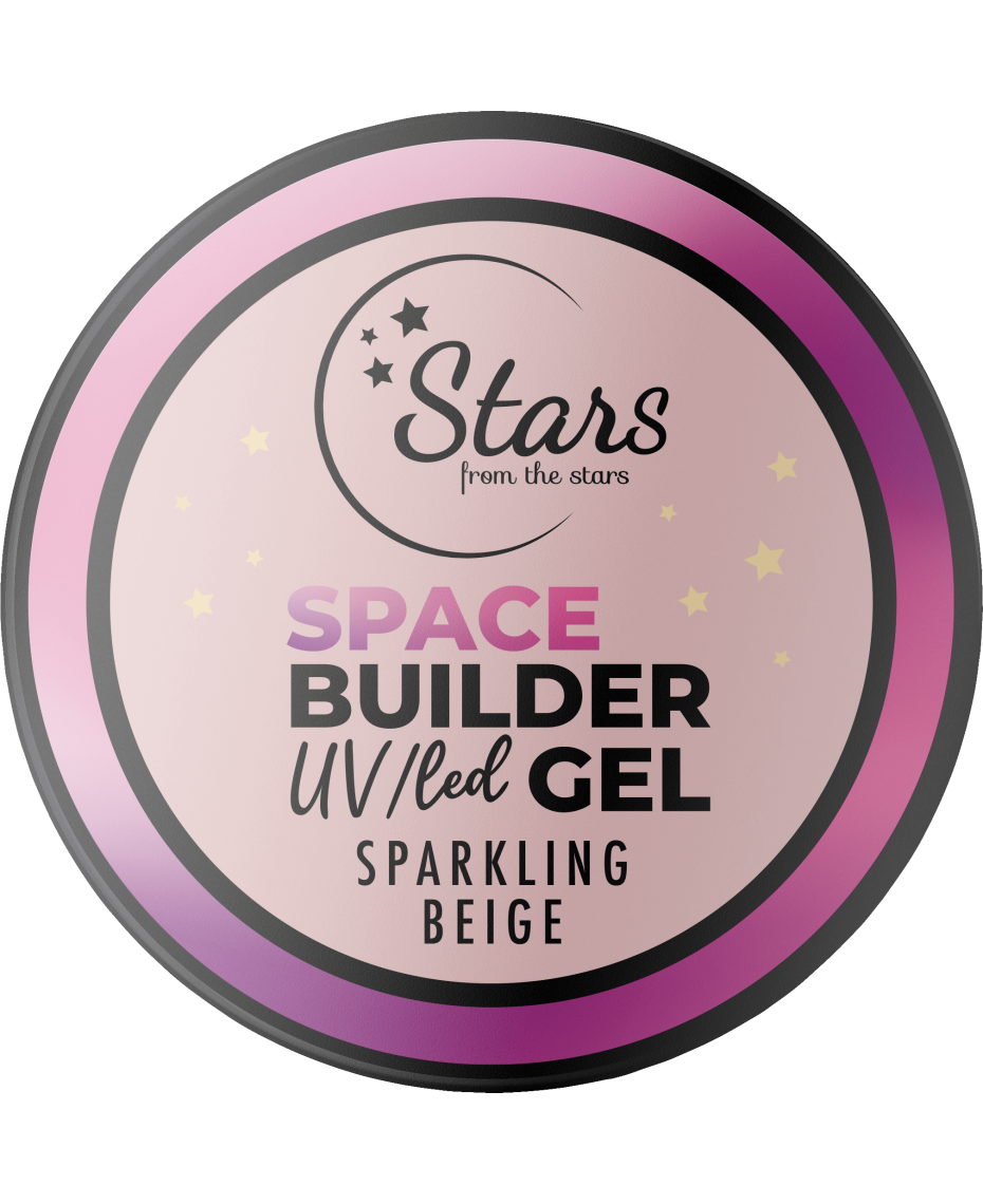 Stars from the Stars Żel budujący UV/LED do paznokci Space Builder Gel Sparkling Beige 12g