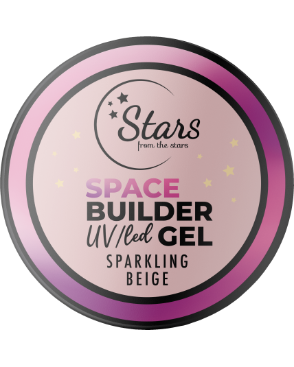 Stars from the Stars Żel budujący UV/LED do paznokci Space Builder Gel Sparkling Beige 12g