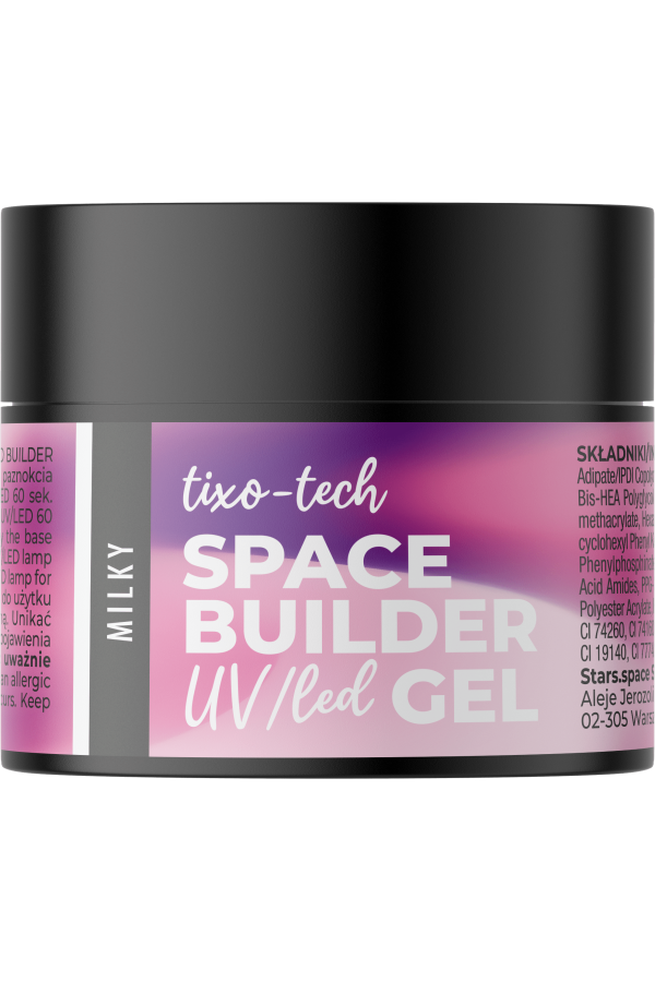 Stars from the Stars Żel budujący UV/LED do paznokci Space Builder Gel Milky 12g