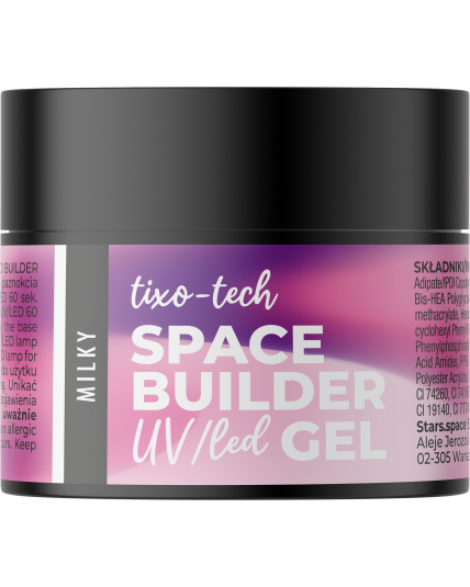 Stars from the Stars Żel budujący UV/LED do paznokci Space Builder Gel Milky 12g