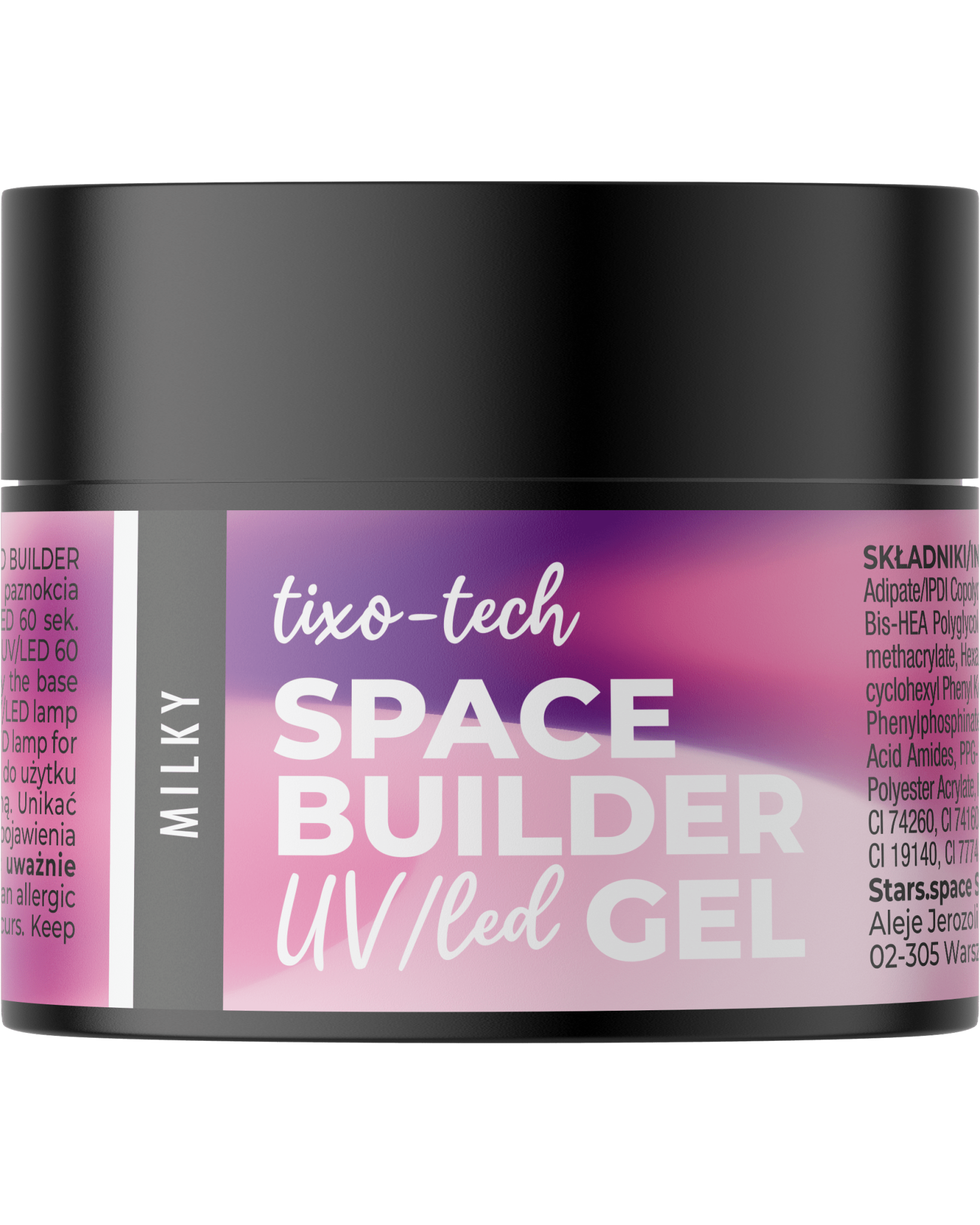 Stars from the Stars Żel budujący UV/LED do paznokci Space Builder Gel Milky 12g