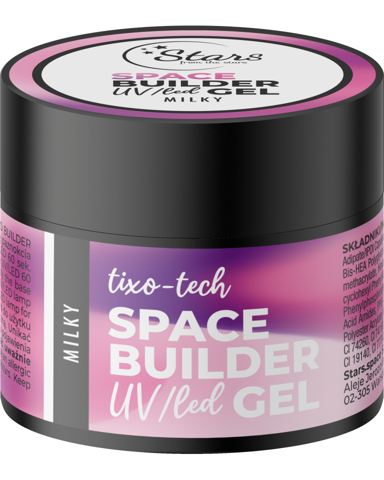 Stars from the Stars Żel budujący UV/LED do paznokci Space Builder Gel Milky 12g Stars from the Stars Żel budujący UV/LED do paznokci Space Builder Gel Milky 12g