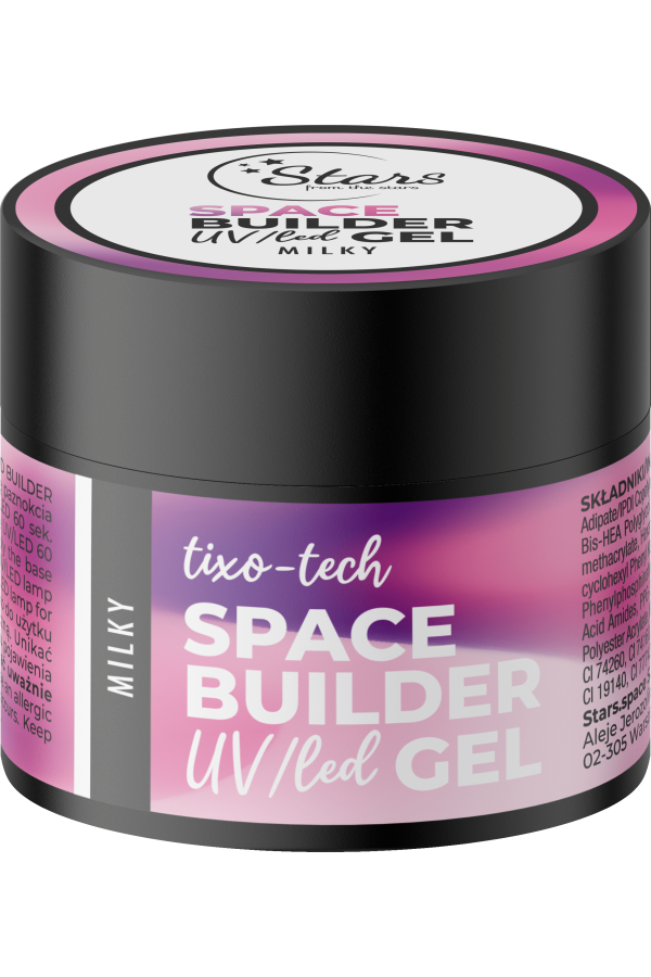 Stars from the Stars Żel budujący UV/LED do paznokci Space Builder Gel Milky 12g