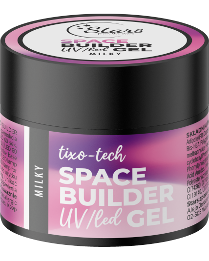 Stars from the Stars Żel budujący UV/LED do paznokci Space Builder Gel Milky 12g