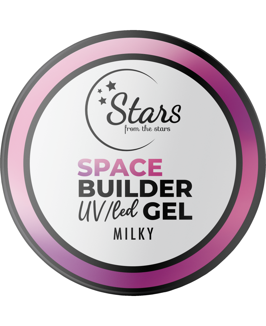 Stars from the Stars Żel budujący UV/LED do paznokci Space Builder Gel Milky 12g
