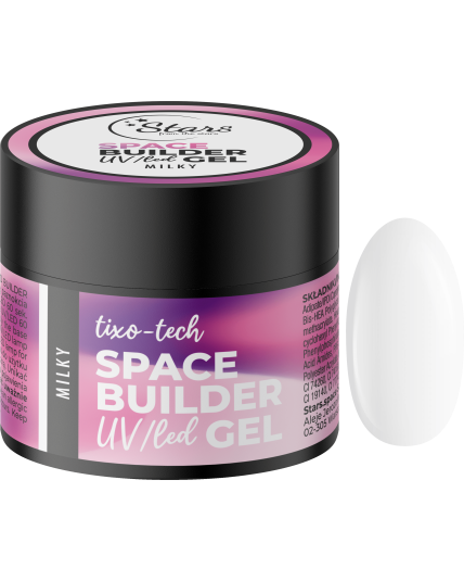 Stars from the Stars Żel budujący UV/LED do paznokci Space Builder Gel Milky 12g