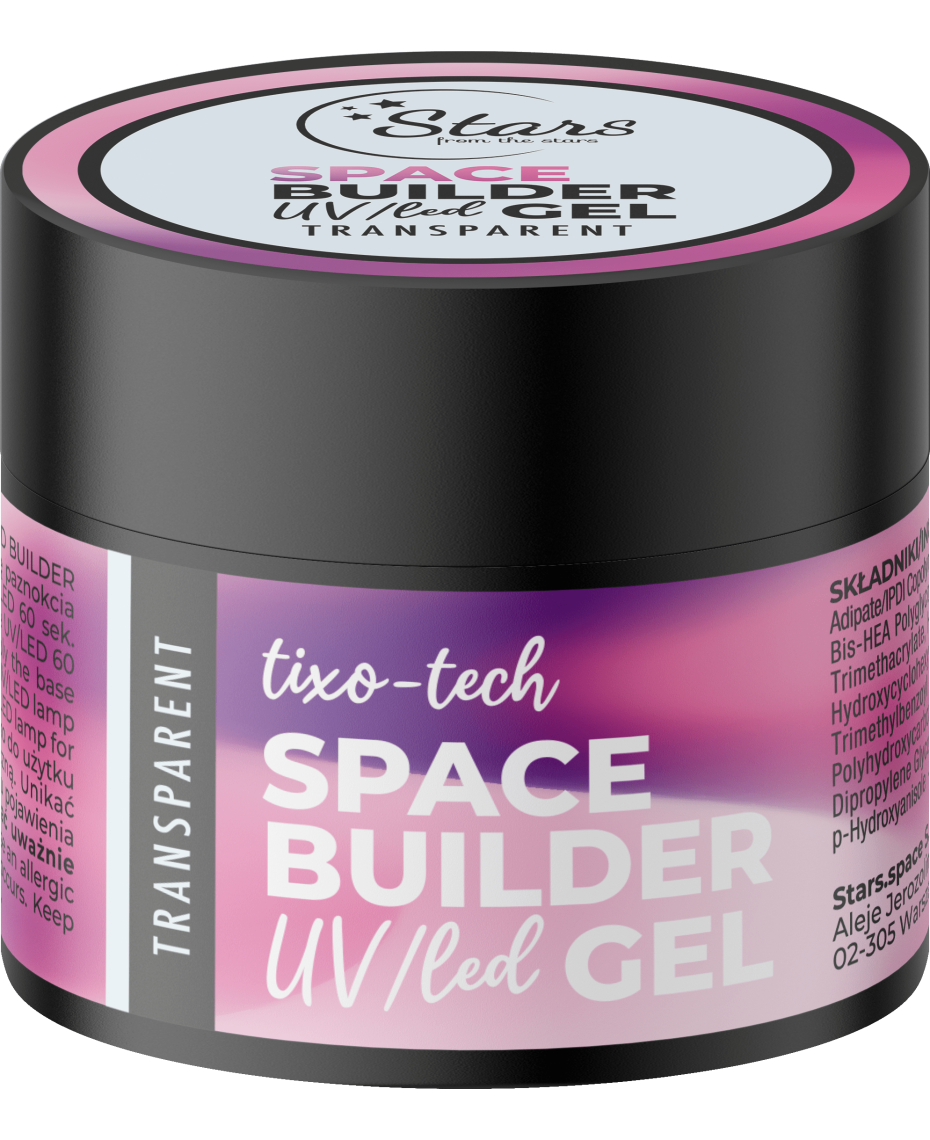 Stars from the Stars Żel budujący UV/LED do paznokci Space Builder Gel Transparent 12g